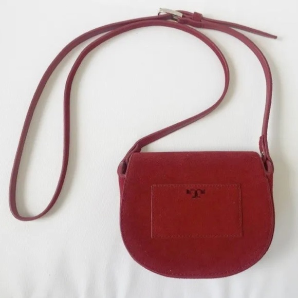 TORY BURCH MINI SADDLE SUEDE BAG - Picture 3 of 3